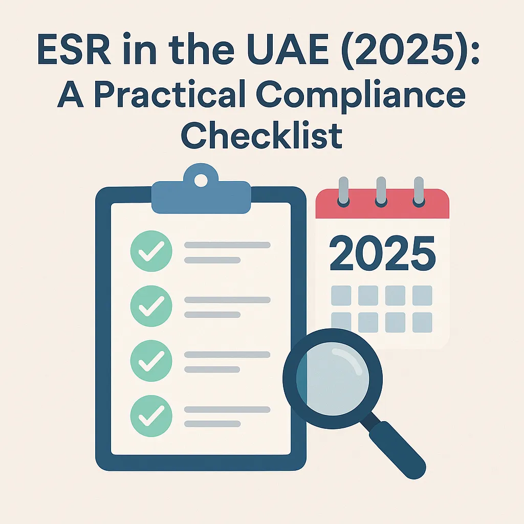Economic Substance Regulation ESR checklist UAE